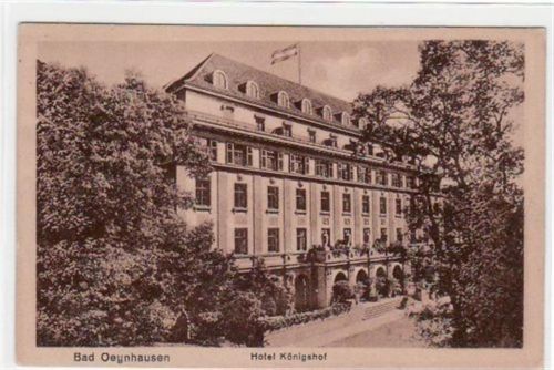 Bad Oeynhausen mit Hotel Königshof gelaufen, mit Marke und Stempel von 1925. Gute Erhaltung.