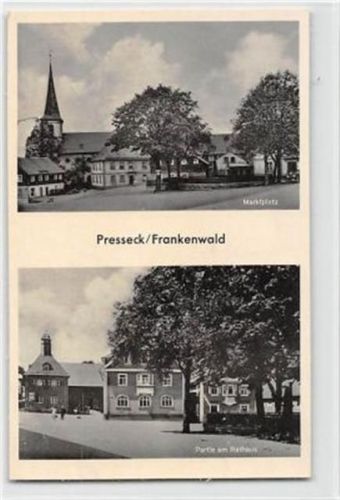 Presseck im Frankenwald mit Marktplatz und Partie am Rathaus ungelaufen Sehr gut erhalten.