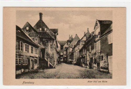 Flensburg Flensburg mit Alter Hof am Holm ungelaufen Gute Erhaltung.