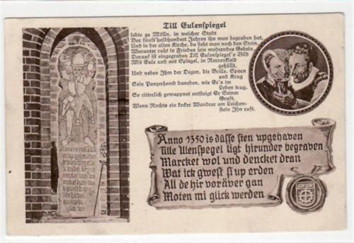 Mölln Till Eulenspiegel gelaufen, 1926. Gute Erhaltung.