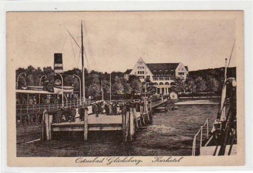 Glücksburg Glücksburg mit Partie am Kurhotel ungelaufen Leicht fleckig, sonst gut erhalten