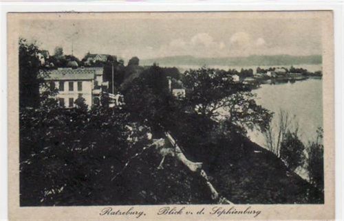 Ratzeburg mit Blick v.d. Sophienburg gelaufen, 1926. Gute Erhaltung.