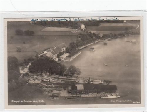 Stegen am Ammersee in Oberbayern. Originale-Fliegeraufnahme gelaufen, 1941. Gute Erhaltung.