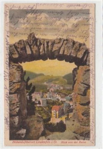 Lindenfels Lindenfels im Odenwald. ein Blick von der Ruine gelaufen, 1927 kleiner Knick oben und unten rechts, sonst gut erhalten