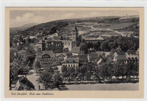 Bad Hersfeld Bad Hersfeld. Gesamtansicht gelaufen, 1944. Leicht fleckig, kleiner Knick oben rechts, sonst gut erhalten