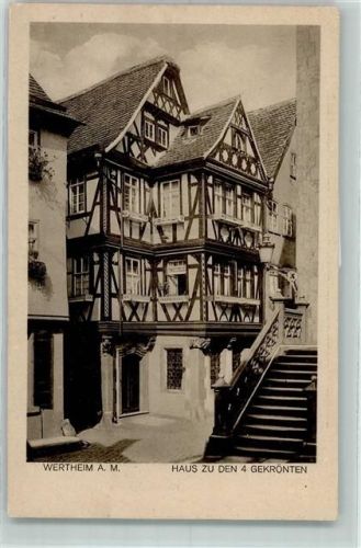 97877 W6980 Wertheim a Main - Haus zu den 4 Gekrönten Fachwerkbau Treppe