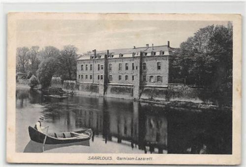 Saarlouis Saarlouis. Garnison-Lazarett. Karte beschrieben Handschriftliches Datum von 1919. Leicht bügig, leicht fleckig, sonst gut erhalten