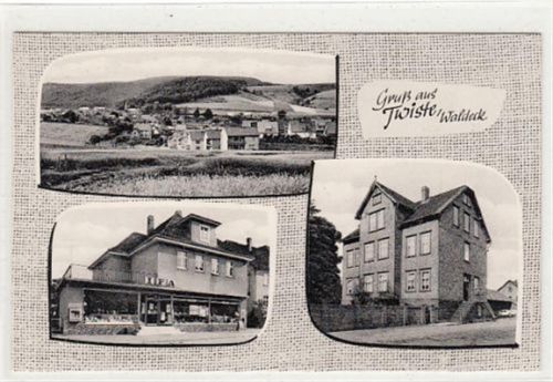 Twiste, Waldeck mit IFA Geschäftshaus. ungelaufen Nachkriegskarte. Sehr gut erhalten.