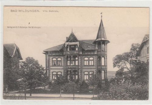 Bad Wildungen. ein Blick auf die Villa Bathildis ungelaufen um 1900 Gute Erhaltung.