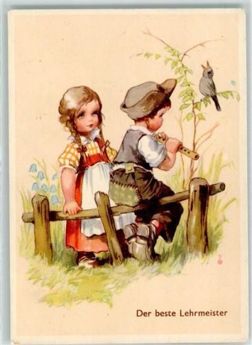 Salac Ludvik Verlag Pahl Serie 103-3 - Kind Flöte AK