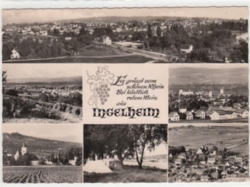 Ingelheim mit 6 Abbildungen gelaufen, 1962. Gute Erhaltung.