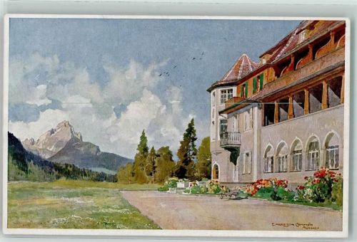 W8101 Klais Schloss Elmau Südseite AK Compton, E. H.