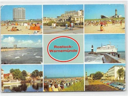 Warnemünde Rostock-Warnemünde mit Kurhaus und Strandhotel gelaufen. leichte Abschürfungen, kleine Knicke, sonst gut erhalten