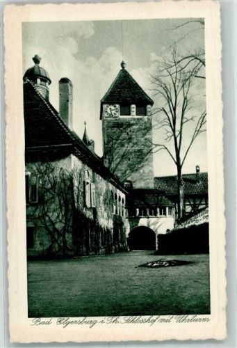 Elgersburg 1927 Schlosshof Uhrturm