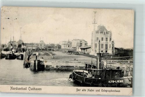 Cuxhaven Alter Hafen Telegraphenhaus Schlepper Alte Liebe