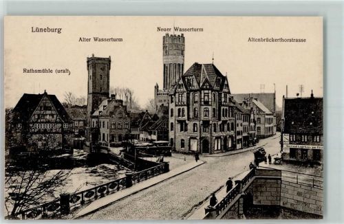 Lüneburg Rathsmühle Alter Wasserturm Neuer Wasserturm Altenbrückerthorstraße Brücke