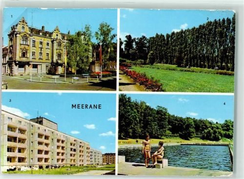 Meerane Ernst Thälmann Platz Rosarium Friedrich Engels Ring Freibad