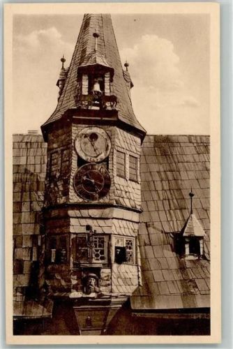 Ochsenfurt 1505 Kunst Uhr am Rathaus