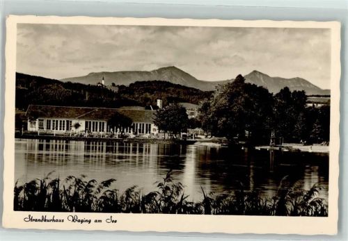 83329 W8221 Waging a. See - Waginger See Strandkurhaus Stempel