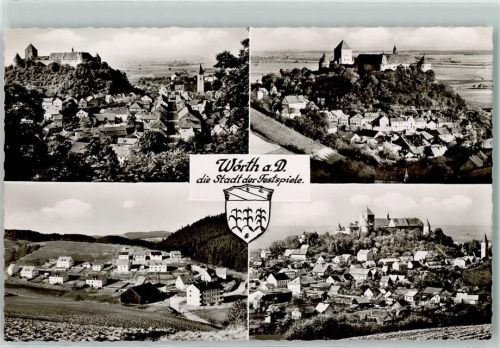93086 W8404 Wörth a d Donau - Schloß Wörth Stadtwappen