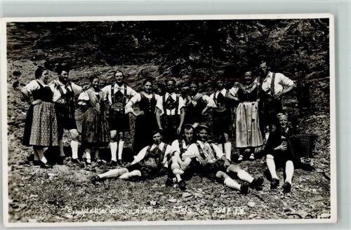Igls 1937 Schuhplattler Verein D` Alpler Akkordeon Trachten AK