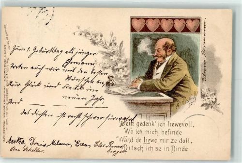 1898 Edwin Bormanns Humoristischer Hausschatz Schreiben Herzen Spruch