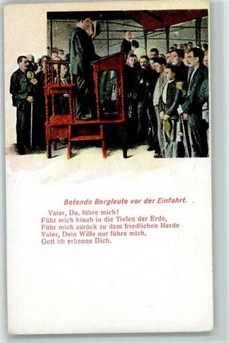 1913 Betende Bergleute vor der Einfahrt AK