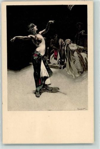 Simplicissimus Serie V Nr. 2 Erotik Bauchtanz Reznicek, F. von Künstlerkarte