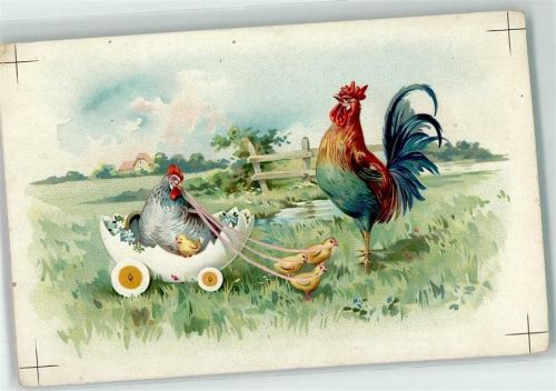 Ostern Eierschale als Wagen Lithographie