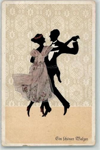 1921 Walzer Silhouetten sign. Marte Graf