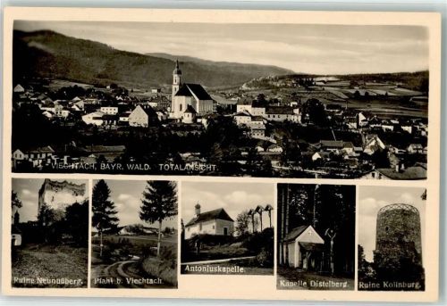 94234 W8374 Viechtach - Ruine Neunußberg Pfahl Antoniuskapelle Kapelle Distelberg Ruine Kollnburg