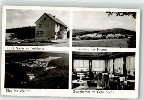61389 W6384 Treisberg Gebrauchsspuren Gasthaus Cafe Sachs Blick ins Weiltal