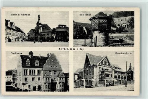 Apolda Markt u. Rathaus Schlosshof Stadthaus Carolinenheim