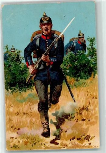 Soldaten Pickelhaube Bajonett AK Hoffmann, A.