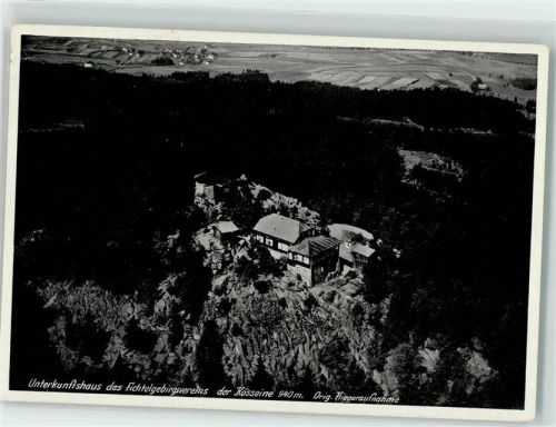 95632 W8592 Wunsiedel - Fliegeraufnahme Unterkunftshaus des Fichtelgebirgsvereins der Kösseine