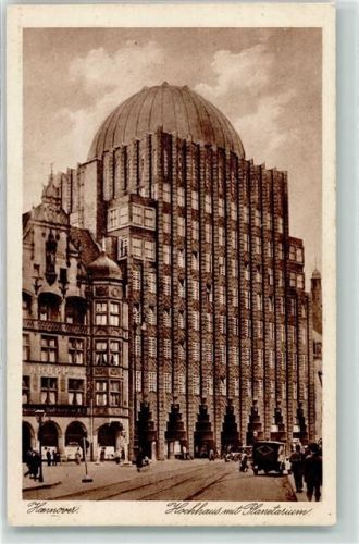 Hannover 1930 Hochhaus mit Planetarium AK