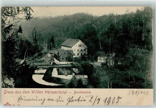 01738 O8215 Klingenberg , Sachs 1905 - Weisseritztal Barthmühle