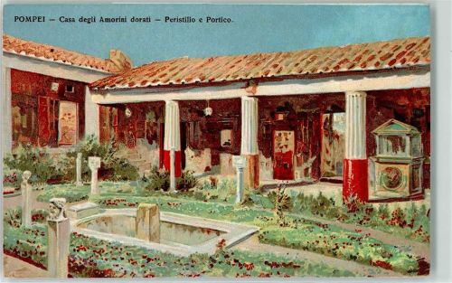 Pompei e Scavi Casa degli Amorini dorati Peristilio e Portico