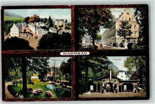 Warmbad 1914 Kurhaus Kurgarten Trinkhalle