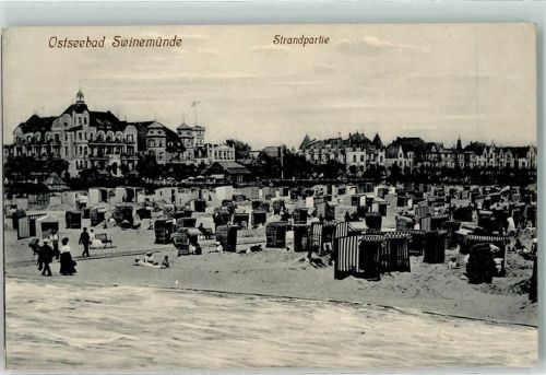 Swinemünde Strand Strandkorb Ostseebad