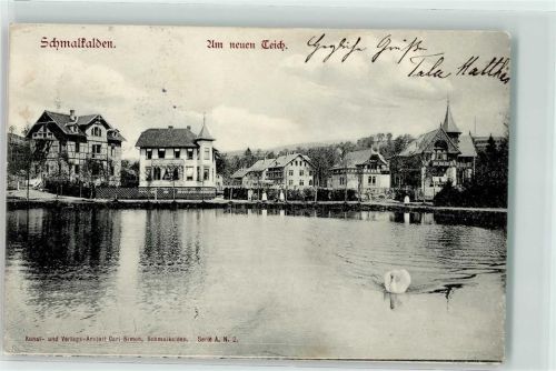 98574 O6080 Schmalkalden - am neuen Teich Schwan