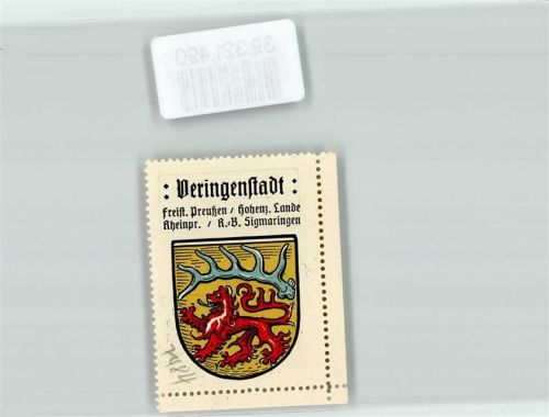 Veringenstadt Vignette Wappen Freist. Preußen Hohenz. Lande Rheinpr. R.B. Sigmaringen