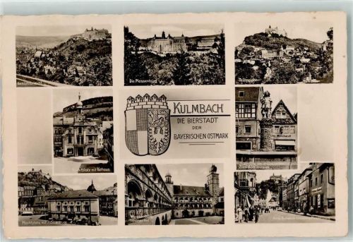 Kulmbach Plassenburg Zinsfelder Brunnen Marktplatz Rathaus Wappen Bierstadt