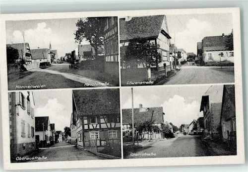 Nonnenweier Hauptstraße Löwenstraße Oberaustraße Rheinstraße Fachwerkhaus
