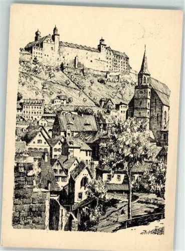 Kulmbach Plassenburg Kirche sign. Karl Winkel