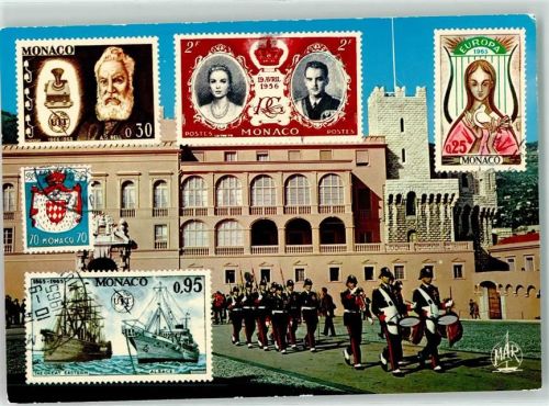 Monte Carlo le Palais du Prince de Monaco Briefmarken Garde Uniform Trommler