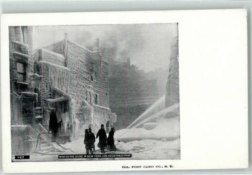 New York City - Winter Löscharbeiten beim Brand