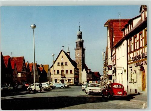 Lauf Historischer Marktplatz Kirche Uhr Auto VW Käfer Gasthaus