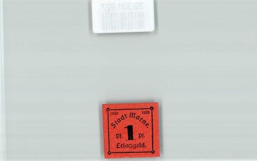 Marne Notgeld Ersatzgeld 1 Pfennig