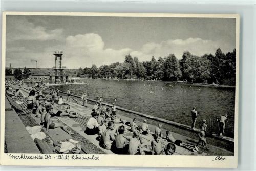 95615 W8590 Marktredwitz Foto AK Schwimmbad